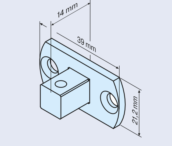 Anschlussteil-P 4K - 10 mit 4-Kant, 10mm