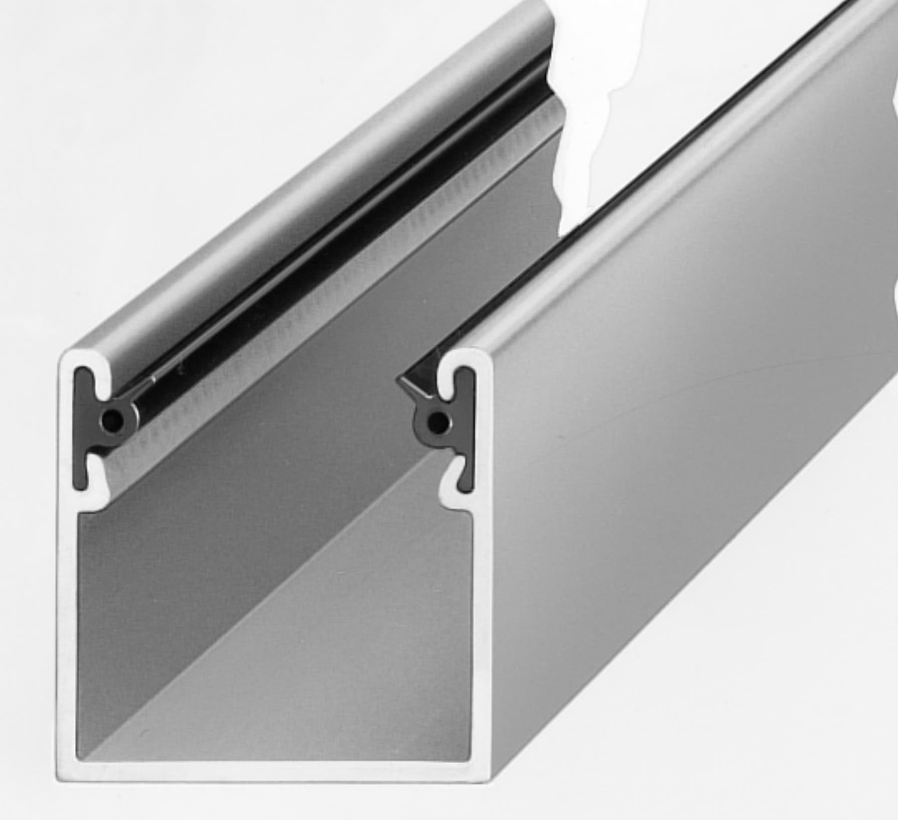 Schienen 28 x 28 x 28 mm, grau lackiert RAL7047