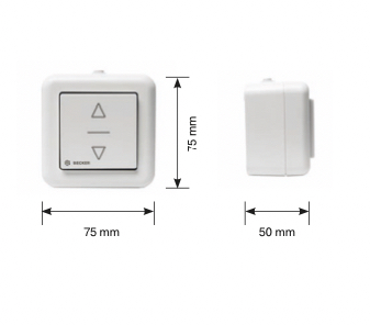 Taster EC71P Komplett mit Aufputzgehäuse