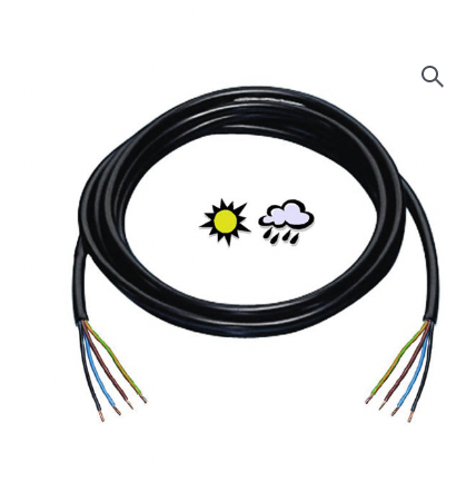 Kabel 4 x 75 flexibel schwarz für Feuchträume