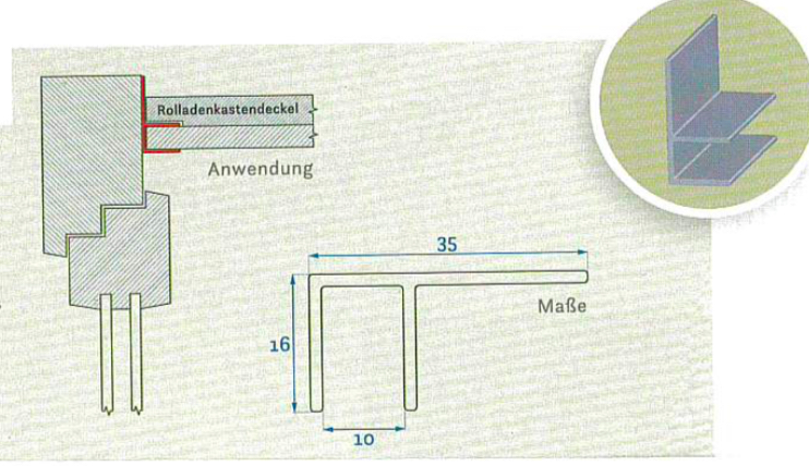 F-Profil - PVC weiss