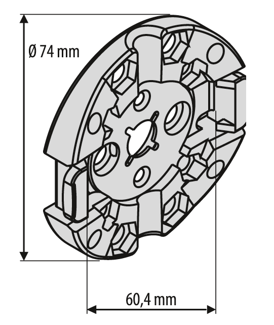 Wandlager-P/R mit Raste für Mini-Lasche