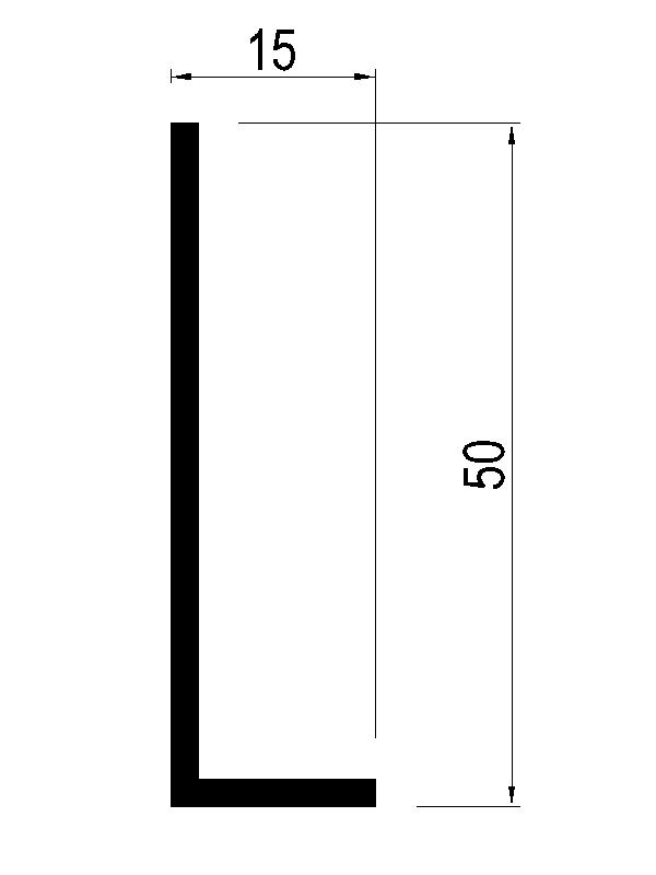 L-Winkelprofil 50x15x2 mm