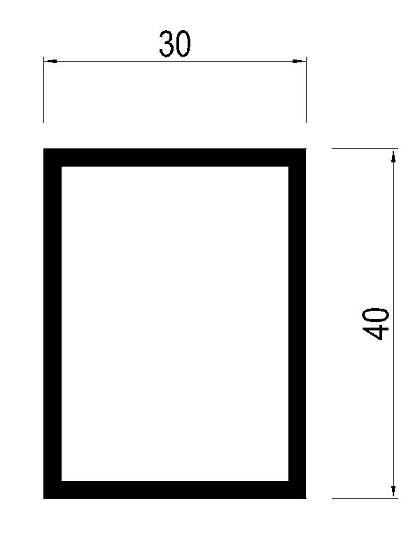 RR-Hohlprofil 30x40x2 mm