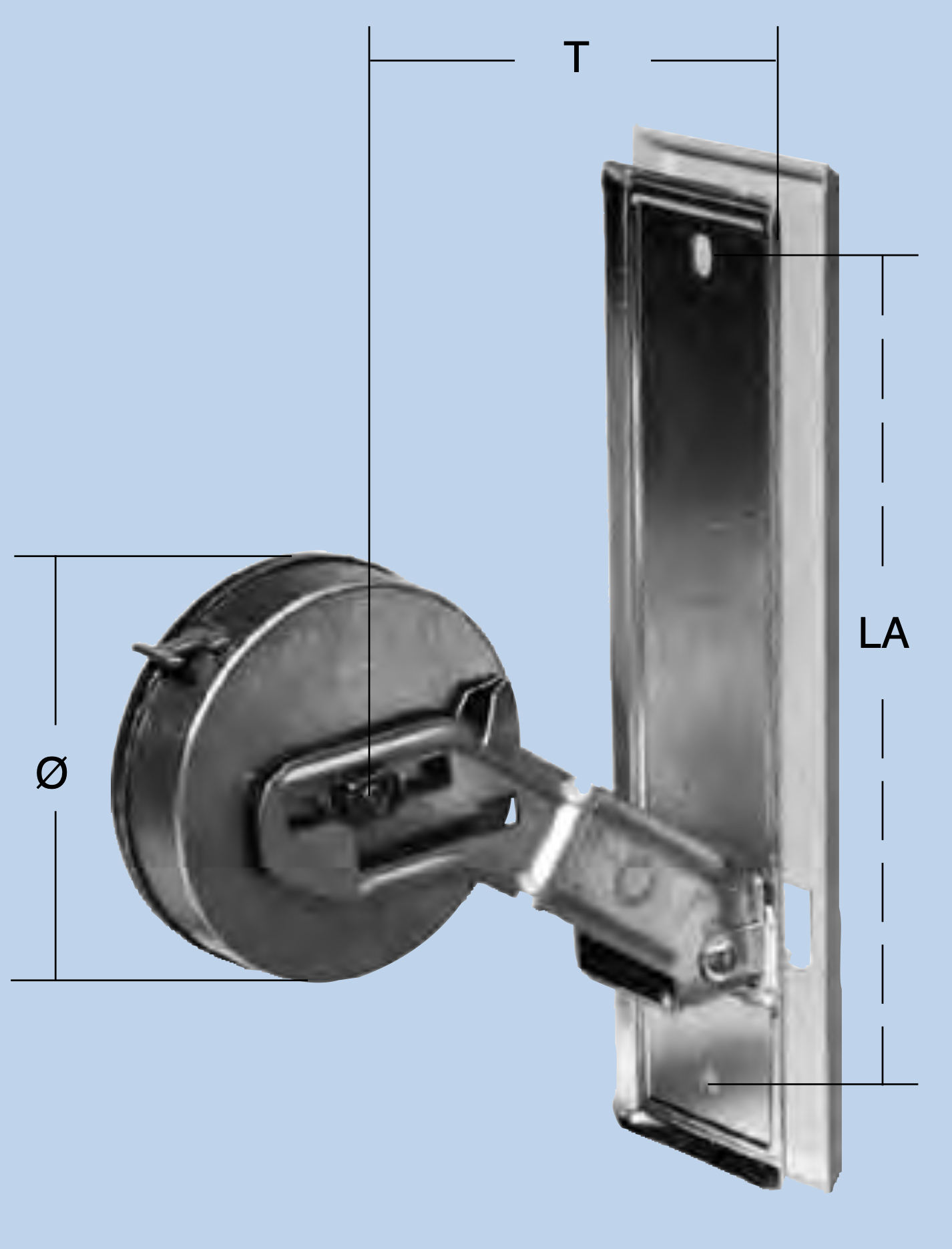 Gurtwickler verstellbar, 5 m, LA 165 mm
