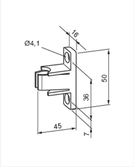 Kurbelhalter grau, d 16 mm Warema