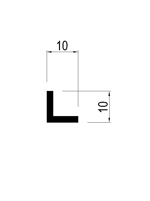 L-Winkelprofil 10x10x2 mm