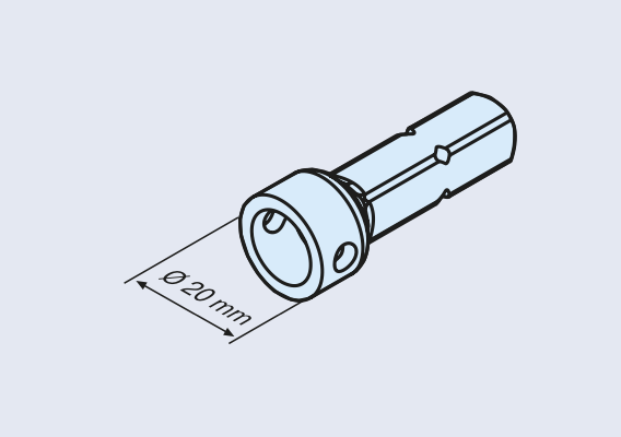 Steckzapfen-R 3/20 rund, d = 20 mm