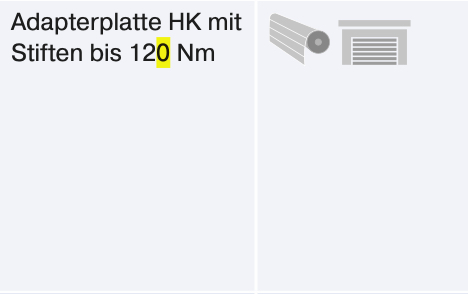 Adapterplatte für Handkurbelanschluß