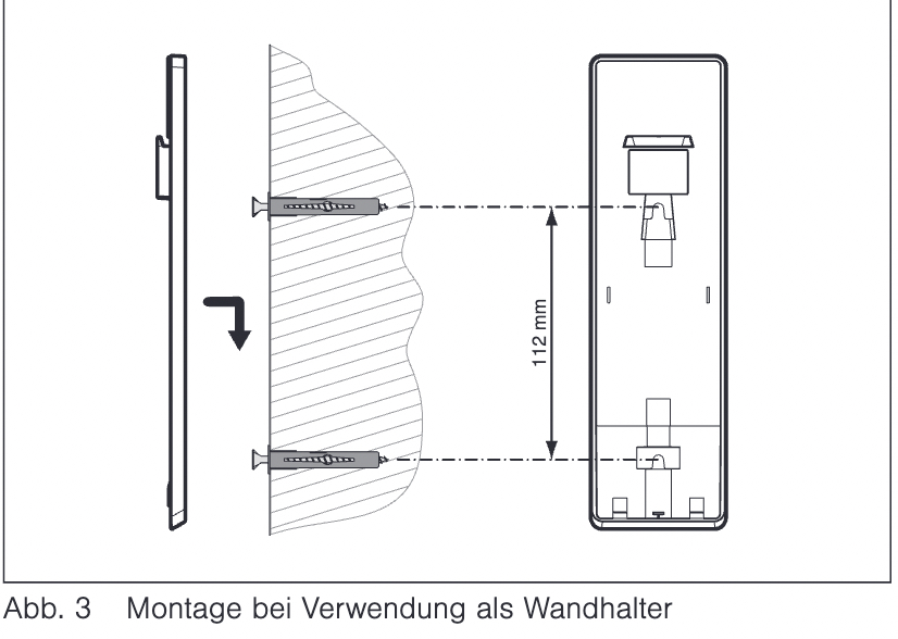 Tisch-/Wandhalterung WMS Handsender