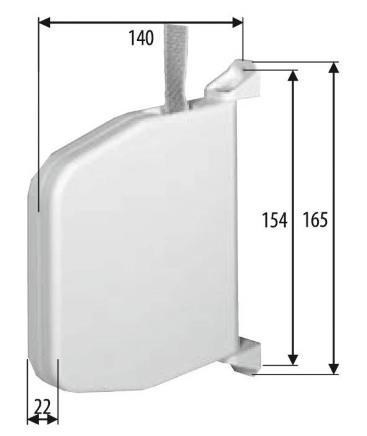 Mini-Gurtwickler schwenkbar, weiss