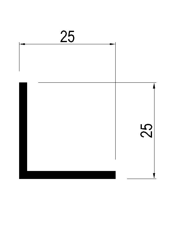 L-Winkelprofil 25x25x2 mm